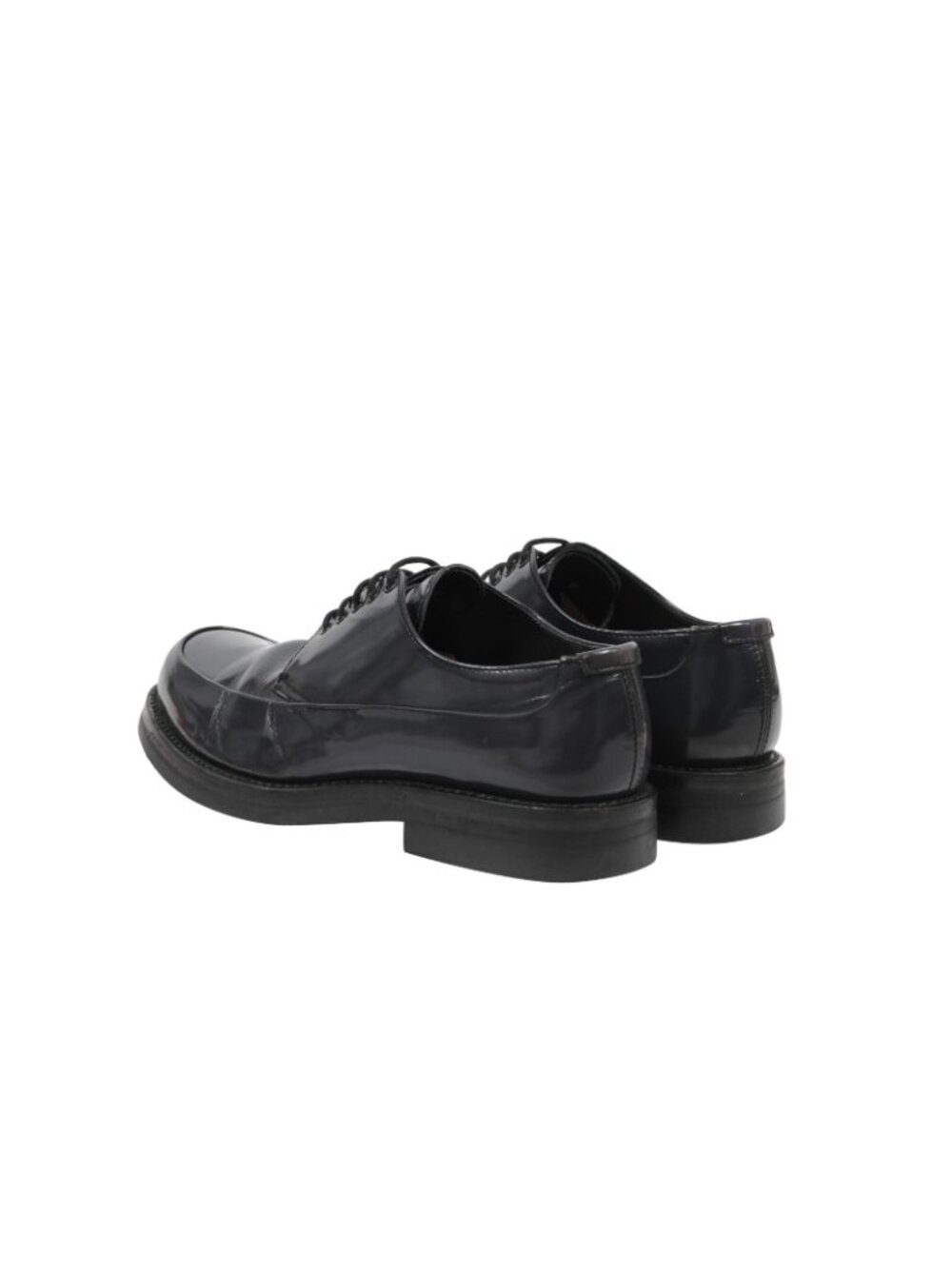 Prada Vintage  Derby Size US 8 UK7 Grey Smooth Leather Oxford Lace Ups - Picture 5 of 9